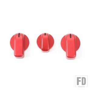 スズキ 車内空調スイッチ調整ノブ装飾カバー ジムニー 39387-2017 - Red