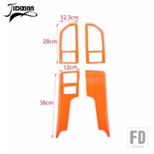 フォード 中央コンソールダッシュボードエアアウトレットベント装飾カバー F150 2015-2020 インテリアアクセサリー - Orange