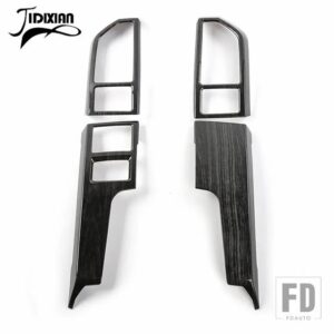 フォード 中央コンソールダッシュボードエアアウトレットベント装飾カバー F150 2015-2020 インテリアアクセサリー - Black Wood Grain