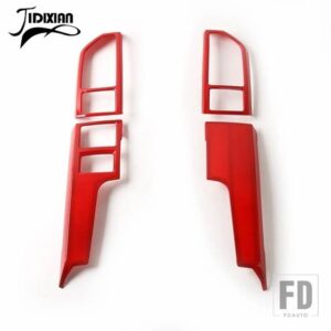 フォード 中央コンソールダッシュボードエアアウトレットベント装飾カバー F150 2015-2020 インテリアアクセサリー - Red