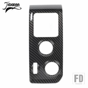 シボレー ヘッドライトスイッチパネル装飾カバーシルバラード GMC シエラ 2014-2018 インテリアアクセサリー - carbon fiber grain