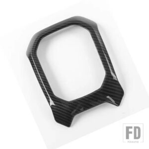 ジープ ギアシフトパネル装飾トリムフレームカバーレネゲード 2016-20 アップインテリアアクセサリー - B carbon fiber