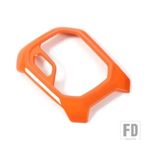 ジープ ギアシフトパネル装飾トリムフレームカバーレネゲード 2016-20 アップインテリアアクセサリー - A - orange