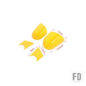 ジープ MOPAI バックミラーベース装飾カバーステッカーアクセサリーラングラー JL 2018 + グラディエーター JT 2018 + - Yellow