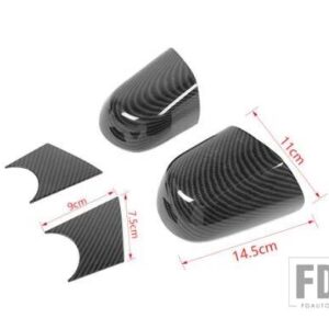 ジープ MOPAI バックミラーベース装飾カバーステッカーアクセサリーラングラー JL 2018 + グラディエーター JT 2018 + - carbon fiber color