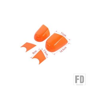 ジープ MOPAI バックミラーベース装飾カバーステッカーアクセサリーラングラー JL 2018 + グラディエーター JT 2018 + - Orange