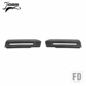 フォード マスタング 2015-24 車インナードアハンドル装飾カバーアクセサリー - Black Carbon Fiber