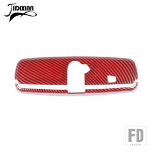 フォード 車内バックミラーシェル装飾カバーブロンコ 2021-23 マスタング 2015 アップアクセサリー - Red Carbon Fiber