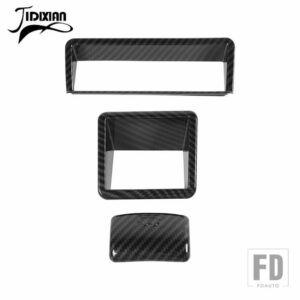 スズキ バックミラー調整スイッチ装飾フレームカバー ジムニー 2019-23 アップアクセサリー - Black Carbon Fiber