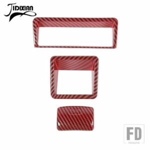 スズキ バックミラー調整スイッチ装飾フレームカバー ジムニー 2019-23 アップアクセサリー - Red Carbon Fiber