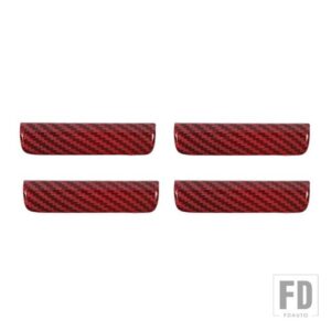 フォード ABS 車インナードアハンドル装飾カバー F150 2021 2022 インテリアアクセサリー - Red Carbon Fiber