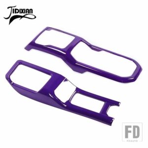 ジープ 車 4WD ギアシフトパネルカップホルダー装飾カバー ラングラー JL グラディエーター JT 2018-23 アップ用 - PURPLE