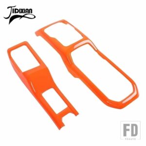 ジープ 車 4WD ギアシフトパネルカップホルダー装飾カバー ラングラー JL グラディエーター JT 2018-23 アップ用 - Orange