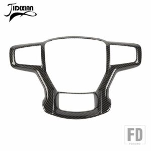 シボレー ステアリングホイール装飾カバー タホ 2021 サバーバン 2020 シルバラード 2019-23 - B black carbon fiber