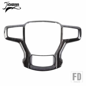 シボレー ステアリングホイール装飾カバー タホ 2021 サバーバン 2020 シルバラード 2019-23 - B black wood grain