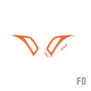 ジープ フェンダー空調ベントアウトレット装飾カバーラングラー JL グラディエーター JT 2018-24 - Orange