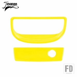 ジープ 副パイロット収納ボックスハンドル装飾カバーラングラー JK 2007-17 - Yellow
