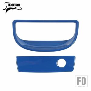 ジープ 副パイロット収納ボックスハンドル装飾カバーラングラー JK 2007-17 - Blue