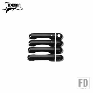 ジープ ABS サイドドアボウルハンドル装飾カバーステッカー レネゲード 2016-23 アップ用 - black 8 pcs