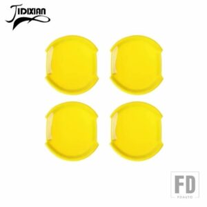 ジープ ABS サイドドアボウルハンドル装飾カバーステッカー レネゲード 2016-23 アップ用 - yellow 4 pcs
