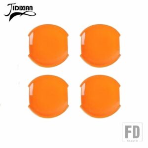 ジープ ABS サイドドアボウルハンドル装飾カバーステッカー レネゲード 2016-23 アップ用 - orange 4 pcs