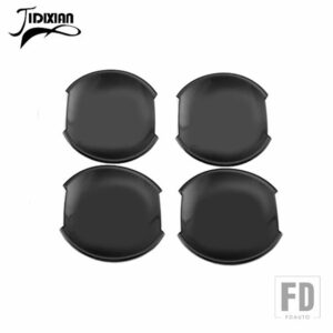 ジープ ABS サイドドアボウルハンドル装飾カバーステッカー レネゲード 2016-23 アップ用 - black with logo 4pcs