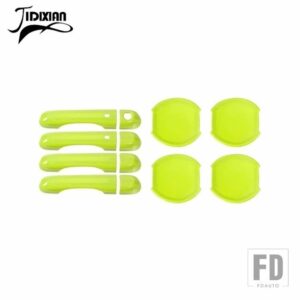 ジープ ABS サイドドアボウルハンドル装飾カバーステッカー レネゲード 2016-23 アップ用 - light green a set