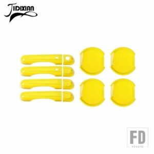 ジープ ABS サイドドアボウルハンドル装飾カバーステッカー レネゲード 2016-23 アップ用 - yellow a set