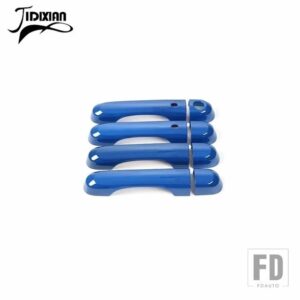 ジープ ABS サイドドアボウルハンドル装飾カバーステッカー レネゲード 2016-23 アップ用 - Blue 8 pcs
