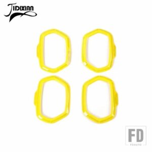 ジープ レネゲード 2016-24 インテリアドアスピーカー装飾カバーリング - Yellow
