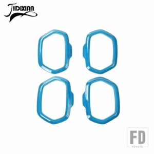 ジープ レネゲード 2016-24 インテリアドアスピーカー装飾カバーリング - light blue