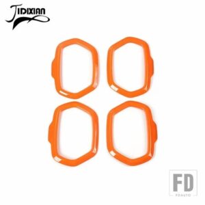 ジープ レネゲード 2016-24 インテリアドアスピーカー装飾カバーリング - Orange