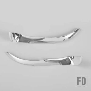 ジープ ABS 車内リアビューサイドバックミラーベース装飾トリムカバー コンパス 2017-21 以降 - Chrome