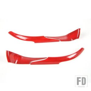 ジープ ABS 車内リアビューサイドバックミラーベース装飾トリムカバー コンパス 2017-21 以降 - Red