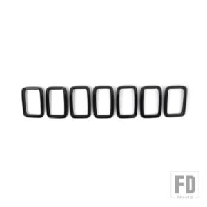 ジープ 車グリルカバー装飾カバーステッカーグランドチェロキー 2017-20 レーシンググリルアクセサリー - B Black