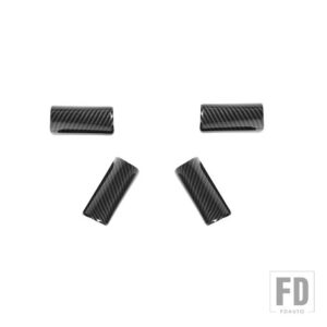 ジープ ラングラー JK 2007 2008 2009 2010 ABS 車内ステアリングホイール装飾カバートリムアクセサリー - carbon fiber 4 pc