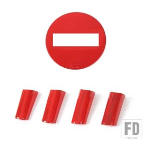 ジープ ラングラー JK 2007 2008 2009 2010 ABS 車内ステアリングホイール装飾カバートリムアクセサリー - red 5 pc