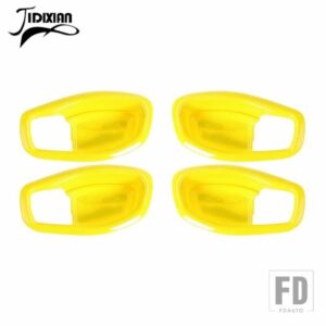ジープ 車インテリアドアハンドルボウル装飾カバーアクセサリーレネゲード 2016-23 - Yellow