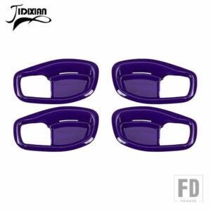 ジープ 車インテリアドアハンドルボウル装飾カバーアクセサリーレネゲード 2016-23 - PURPLE