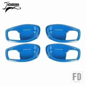 ジープ 車インテリアドアハンドルボウル装飾カバーアクセサリーレネゲード 2016-23 - light blue