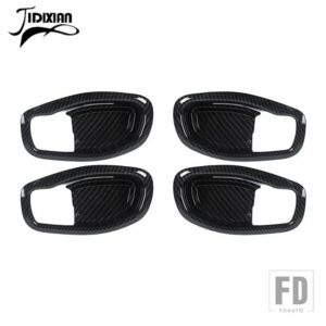ジープ 車インテリアドアハンドルボウル装飾カバーアクセサリーレネゲード 2016-23 - carbon fiber grain