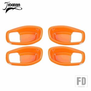 ジープ 車インテリアドアハンドルボウル装飾カバーアクセサリーレネゲード 2016-23 - Orange