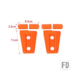 ジープ ラングラー JK 2007-17 エンジンフードヒンジ装飾カバー - Orange