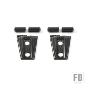 ジープ ラングラー JK 2007-17 エンジンフードヒンジ装飾カバー - carbon fiber grain