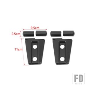 ジープ ラングラー JK 2007-17 エンジンフードヒンジ装飾カバー - Matte Black