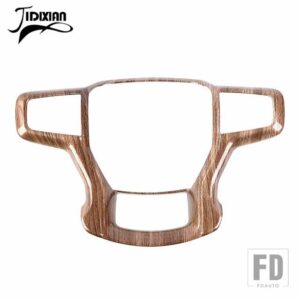 シボレー タホ 2021 サバーバン 2020 シルバラード 2019 に適合 車内ステアリングホイール装飾カバー - B wood grain