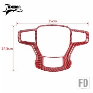 シボレー タホ 2021 サバーバン 2020 シルバラード 2019 に適合 車内ステアリングホイール装飾カバー - B red carbon