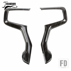 シボレー タホ 2021 サバーバン 2020 シルバラード 2019 に適合 車内ステアリングホイール装飾カバー - A black wood grain