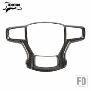 シボレー タホ 2021 サバーバン 2020 シルバラード 2019 に適合 車内ステアリングホイール装飾カバー - B black carbon fiber