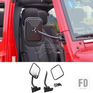 ジープ A ピラーバックミラーブラインドスポットミラーラングラー YJ TJ JK JL 1987-2017 リバースミラーアクセサリー - B YJ TJ JK